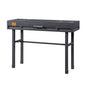 Gunmetal Writing Desk with 1 Drawer - Compact Home Office Computer Desk