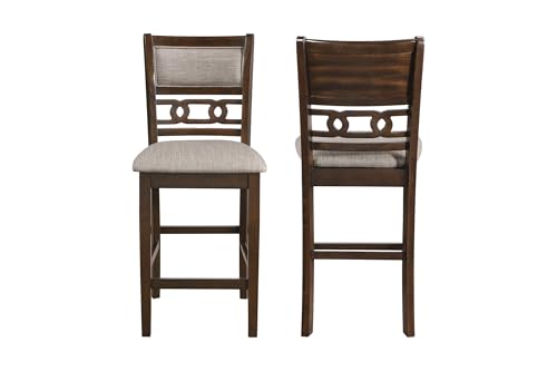 New Classic Furniture Gia Counter Chairs, Set of 2, Cherry Brown - color: Cherry, size: Set of 2, style: Counter Chair