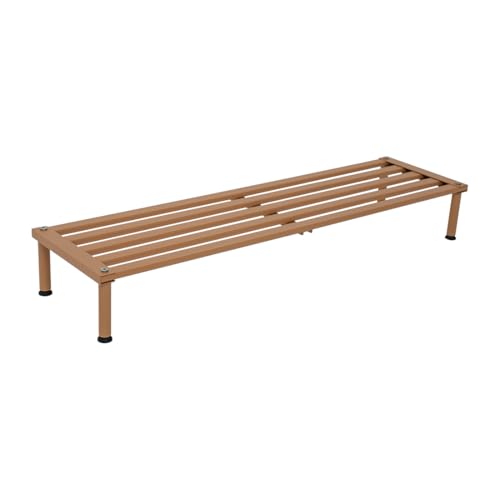 Metal Plant Stand, Rust-proof Aluminum Display Rack, Plants Display Stands Decoration Racks for Living Room Garden Balcony Patio (Wood Color, 42.5Inch Low Leg) - color: Wood Color, size: 42.5Inch Low Leg