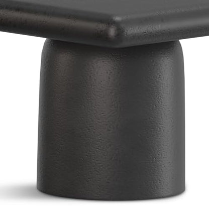 SIMPLIHOME Zachary Coffee Table 2-Piece Set - 42 inch Wide Cast Aluminum Square Living Room Tables in Graphite and Black Nickel, Contemporary Nesting Center Table Set with Flexible Style, Assembled - color: Graphite, Black Nickel, size: 21 inch, style: Ca
