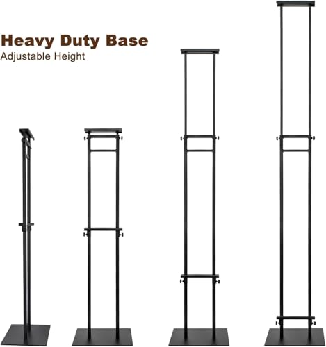 Black Pedestal Poster Sign Stand for Display, Adjustable Height Up to 80 Inchs, Heavy Duty Banner Double Sided Sign Holder for Board & Foam (2pk) - style: 2