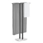 KES Standing Towel Rack, 37", Marble Base, 304 Stainless Steel, Matte Black | Equal-Height, Fits Large Bath Towels, 8.23 Lbs Weighted Marble Base, T-Shaped 18/8 Stainless Steel Rust Resistant, Bathroom - color: White Marble & Black Bar, size: 37" H (Equal