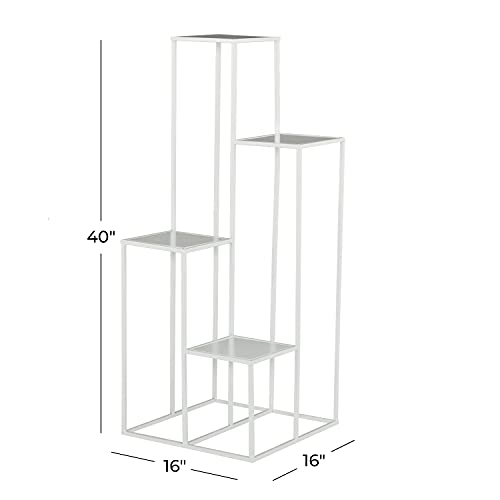 Deco 79 080111 Plantstand, White - color: White, size: 16" x 16" x 40"