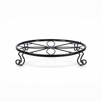 1 Pack Heavy Duty Metal Plant Stands, 10 Inch Round Flower Pot Holders, Rustproof Iron Planter Risers for Indoor Outdoor Use, Patio, Balcony, Garden and Living Room, Black(10in-1pack) - size: 10 inch - 1 pack
