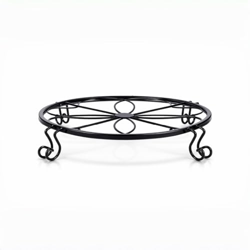 1 Pack Heavy Duty Metal Plant Stands, 10 Inch Round Flower Pot Holders, Rustproof Iron Planter Risers for Indoor Outdoor Use, Patio, Balcony, Garden and Living Room, Black(10in-1pack) - size: 10 inch - 1 pack