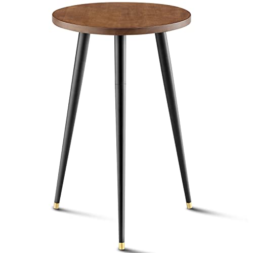 KINNARY Tall Plant Stand Indoor, Mid Century Wood Plant Stand Plant Table for Flower Pots, Heavy Duty Metal Plant Holder, Modern Home Decor Small Round Side End Table (11.8"x20") - color: Walnut 11.8"x20"