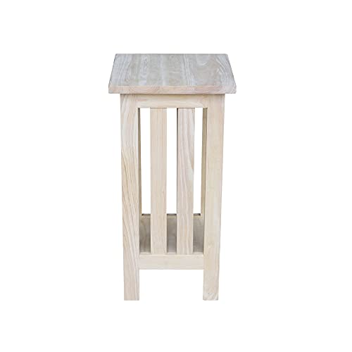 IC International Concepts Mission Plant Stand, 24-Inch High, Solid Parawood, Unfinished - size: 24 Inch