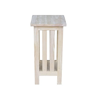 IC International Concepts Mission Plant Stand, 24-Inch High, Solid Parawood, Unfinished - size: 24 Inch