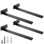 HITOMEN Heavy Duty Floating Shelf Brackets, 12-Inch (1/5'' Thick) Hidden Shelves Hardware, Iron L Brackets, Rustic Industrial Black Metal Wall Shelving Supports, 4 Pack - size: 12 Inch, style: 4 Pack