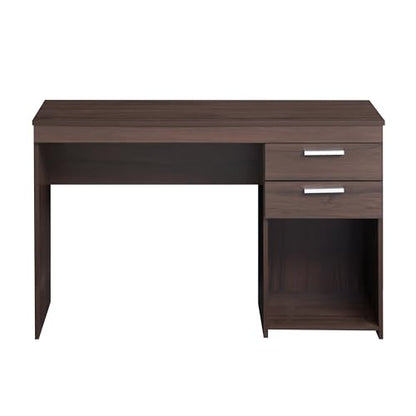 Techni Mobili 48 Inch Modern Compact Computer Desk with Drawers, Espresso | 48 Inch modern desk with storage drawers, sturdy frame, compact design, ideal for bedrooms and home office workspaces - color: Espresso