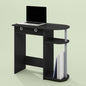 Ipoh Home Computer Desk, 32 Inch Writing Desk, Study Desk with Side Shelves and Bin Storage, for Home Office, Study Room, Black/Grey - color: Black/Grey