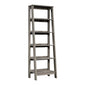 Sauder Ladder Bookshelf 5 Tier Trestle Ladder Shelf Wooden Bookcase, in Mystic Oak - color: Jamocha Wood