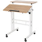 SogesHome Adjustable Laptop Desk Table 23.6 inches Portable Laptop Table Computer Stand Desk Cart Tray Desk, Oak - color: Oak-small Size, size: 23.6''