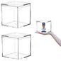 KissYou Acrylic Box Clear Display Case Plastic Square Cube Storage Contanier with Lid Wedding Party, Treats, Candies & Accessories - size: 3.94 x 3.94 x 3.94 Inch