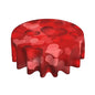 BETGINY Valentines Day Tablecloth - 60 Inch Round Red Romantic Tablecloth with Love Hearts Pattern - Dust-Proof, Wrinkle Resistant, Rustic Style for Home Dining Room Party - color: Red Love, size: 60" (Round)
