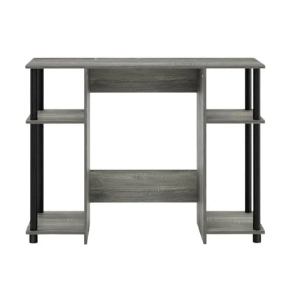 French Oak Grey/Black Compact Computer Study Desk, Modern Design, Sturdy Construction, Ideal for Home or Office workspace, Durable Finish - color: French Oak Grey/Black