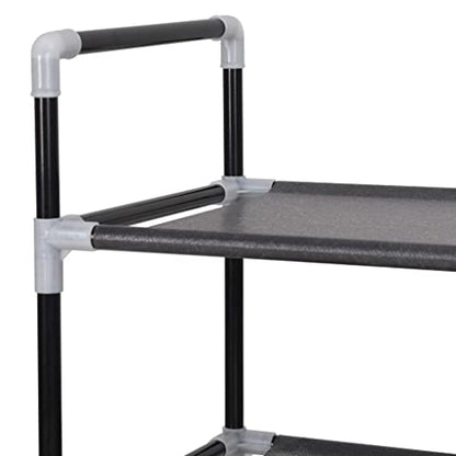 Minimalist Shoe Rack with 4 Shelves, Sturdy Metal Frame, Freestanding Storage Organizer for Entryway Bedroom Hallway