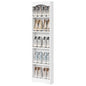 YATINEY Tall Narrow Shoe Rack, Vertical Behind Door Shoe Organizer, White | Wooden Skinny Shoe Shelf with Open Storage for Small Spaces, 6-tier Shoe Storage for Standing Shoes, Space Saving