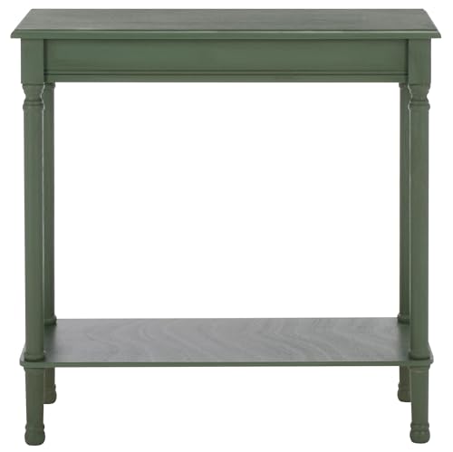 SAFAVIEH Furniture - Tinsley Rectangle Console Table - Dusty Green - Solid Wood - Farmhouse Turned-Leg Design - Ideal for Entryway, Living Room, Hallway, 28" W x 11.75" D x 28" H (CNS5724G) - color: Dusty Green