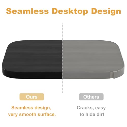 Side Table TV Tray for Couch,Height Adjustable 360° Swivel C Shaped End Table for Small Spaces,Bedside Bathroom Living Room (Black) - color: Black