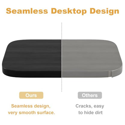 Side Table TV Tray for Couch,Height Adjustable 360° Swivel C Shaped End Table for Small Spaces,Bedside Bathroom Living Room (Black) - color: Black