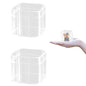 KissYou Small Acrylic Box Clear Display Box with Lid Jewelry Storage Organize Container Wedding Party Gift Boxes - size: 2.17 x 2.17 x 1.89 Inch