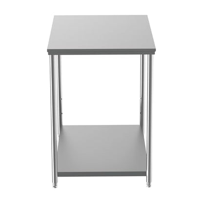 Stainless Steel Prep Table 28x20x33.5 Inch, Commercial Work Table Heavy Duty with Adjustable Undershelf, Multipurpose Workstation for Restaurant Kitchen, Bakery, Home Garage & Outdoor - size: 28x20x33.5 Inch
