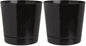 Novelty Majestic Full Depth Round Cylinder Pot, Glossy Black, 8-Inch (10088) (Pack of 2) - color: Black, size: 8 Inch (Pack of 2)