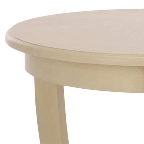 SAFAVIEH Furniture - Mary Pedestal Table - Sand - Solid Wood - Farmhouse Pedestal Design - Ideal for Living Room, Entryway, Home Office, 18.1" W x 18.1" D x 26" H (AMH5711G) - color: Sand