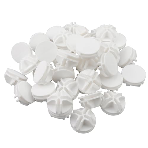 Semetall 40Pcs Wire Cube Connectors 4MM White | ABS Plastic Grid Cube Organizer Connector for Modular Closet Storage Organizer and Wire Shelving