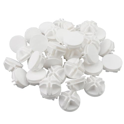 Semetall 40Pcs Wire Cube Connectors 4MM White | ABS Plastic Grid Cube Organizer Connector for Modular Closet Storage Organizer and Wire Shelving