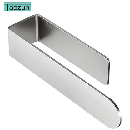 Taozun Hand Towel Holder/Hand Towel Ring - Self Adhesive Bathroom Towel Bar Stick on Wall, SUS 304 Stainless Steel Brushed | Hand Towel Rack, 7.9 Inch, For Bathroom/Kitchen/RV/Renter, Space Saver, Easy to Install, Peel and Stick, No Drilling, Sturdy - col