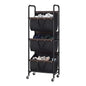 GRANNY SAYS 3 Tiered Laundry Sorter, Narrow Hamper Cart with Wheels, Black - color: Black