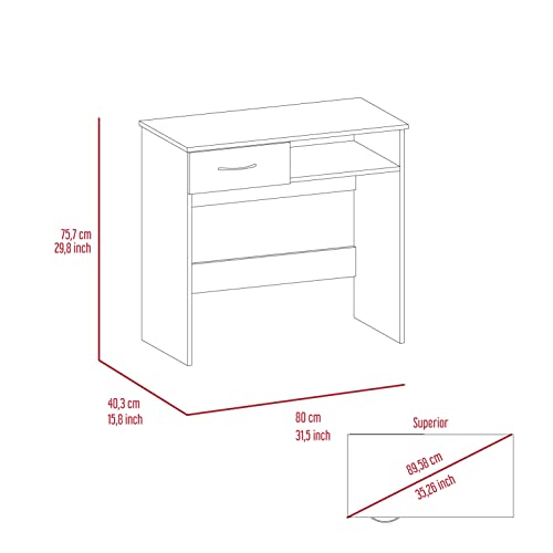 Compact Desk Bookcase Combo: Modern Black Wood Home Office Workstation with Keyboard Tray & Storage Shelves - Space Saving Design for Small Apartments & Study Rooms