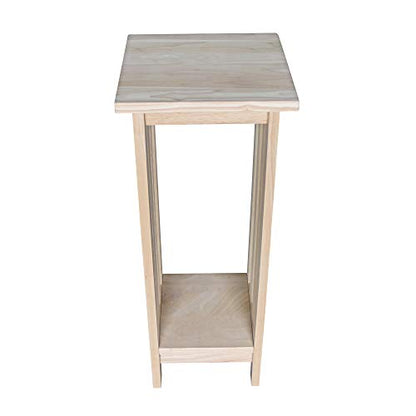 International Concepts Mission Plant Stand, 30-Inch High, Solid Parawood, Unfinished - size: 30 Inch