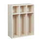 ECR4Kids Streamline 3-Section Toddler Coat Locker with Cubby Storage, Kids Furniture, White Wash - color: White Wash