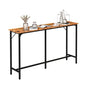 VINGLI 63 Inch Bar Table, Rectangular Counter Height Home Pub Table, Brown | High Top, Multi-Scene Use for Kitchen Dining Living Room Sofa Entryway, Wooden Tabletop & Metal Base, Easy to Install - color: Brown, size: 63"L