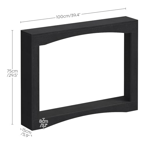 Narrow Console Table, 5.9'' Thin Entryway Table, Behind Couch Table for Small Spaces, Small Farmhouse Hallway Table, for Living Room, Hallway, Foyer, Black CT19BK - color: Black