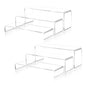 2 Set Large Acrylic Clear Display Risers, 3 Sizes 12" Rectangular Showcase Collectibles Display Shelf, 5mm Thick Desktop Display Stand Holder for Figures, Jewelry, Perfume, Toys - size: 6 Pcs Acrylic Risers
