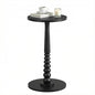 VASAGLE Round Side Table, Small Drink End Table, Solid Wood Leg | Accent Nightstand, Mid-Century Modern, for Living Room Bedroom, Ink Black, MARIEL Collection, ULET293BC01S - color: Ink Black, size: Round