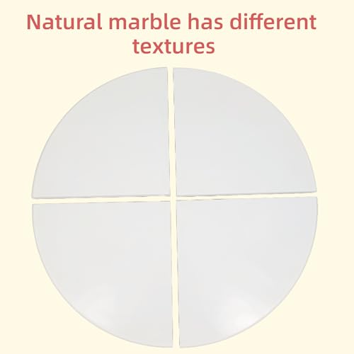 2 Pcs White Marble Corner Shower Shelf for Bathroom, 9'' x 9'' x 0.8'' Marble Corner Shelves for Bathroom Wall Mounted Both Side Polished