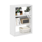 Furinno Viola Book Shelf, 3-Tier Bookshelf, Extra Thick Frame Bookcase with Open Shelf, Open Back Design, 11.3" x 23.2" x 35.9", for Living Room, Bedroom, Home Office, White - color: White, size: 3-Tier, Thick Frame