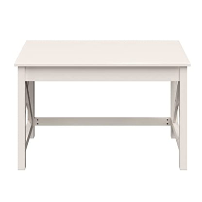 Lavish Home Writing Desk - Work Desk with X-Pattern Legs - for Office, Bedroom, Computer, or Craft Table - Home Office Desks (White) - color: White