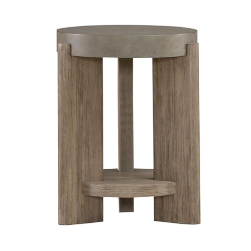 Liberty Furniture Affinity Chairside Table for Living Room - Dusty Taupe Faux Concrete Tops - size: Chairside Table