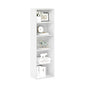 Furinno LUDER Book Shelf, 5-Tier Bookshelf, Bookcase with Open Shelves, 9.4 x 15.8 x 52, Easy Assembly, for Living Room, Bedroom, Home Office, White - color: White, size: 5-Tier