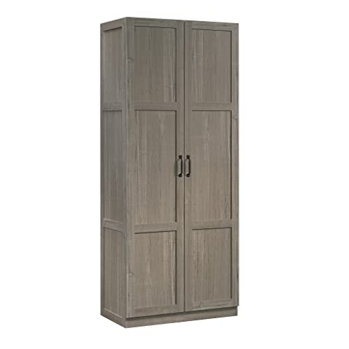 Sauder Select 71" Storage Cabinet, Pantry Cabinet Kitchen Storage with Adjustable Shelves, Bathroom Storage Cabinet, in Silver Sycamore - color: Silver Sycamore