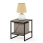 Furinno FM19122GYW Camnus Modern Living 2-Tier End Table, French Oak Grey, 15.9 in x 15.75 in x 18 in - color: French Oak Grey, size: 2-Tier, 15.9" Square