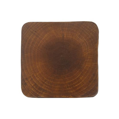 Merax Twist Shape MGO Accent Side Table, Unique Modern End Table with Wide Pedestal & Tabletop, Small Drink Tables for Living Room, Bedroom Night Stand Bedside Table, No Assembly Required, Brown - color: Brown, size: Twist Shaped