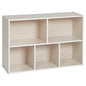 ECR4Kids Streamline 5-Compartment Storage Cabinet, 24in, Classroom Furniture, White Wash - color: White Wash