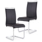 Baysitone Modern Dining Chairs Set of 2, Side & Kitchen Chairs with Faux Leather Padded Seat, High Back, for Dining, Kitchen, Living Room - Black - color: Black, size: Set of 2